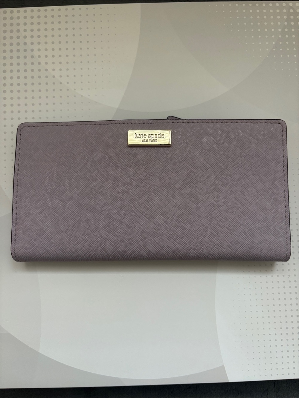 kate spade lavendar Saffiano Leather Continental Wallet